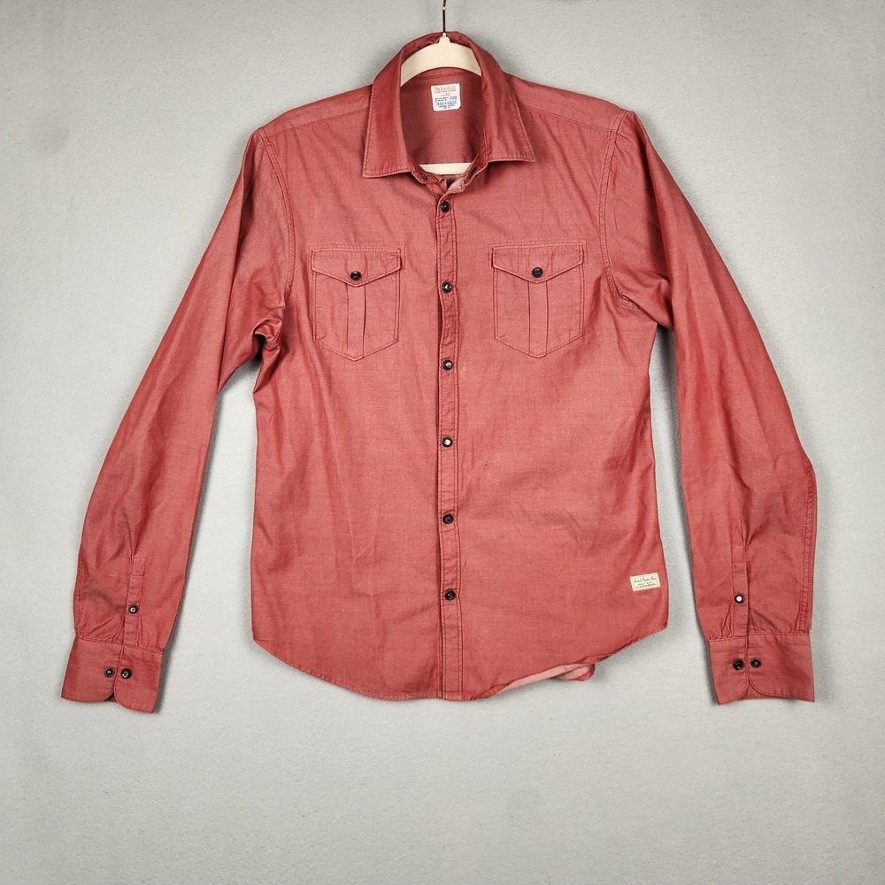 Scotch & Soda Shirt Mens Medium Rust‎ Red Long Sleeve Button Up The Scotch Co